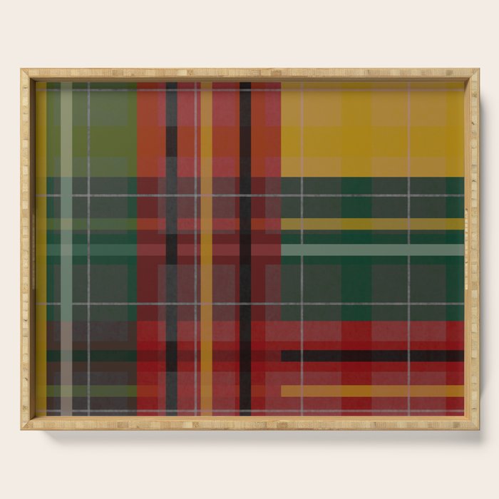 Plaid Lines Serving Tray Gallery Image 1