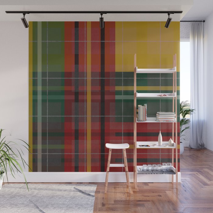 Plaid Lines Wall Mural Gallery Image 1