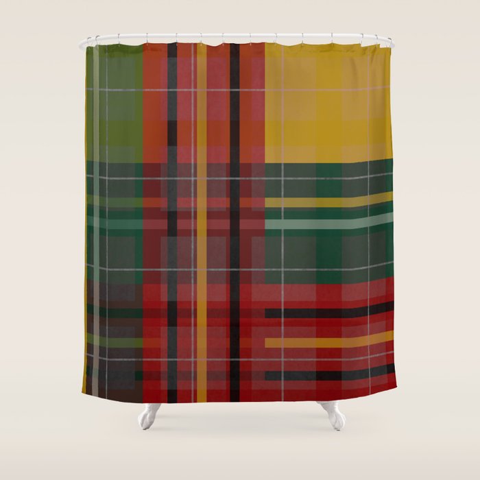 Plaid Lines Shower Curtain Gallery Image 1