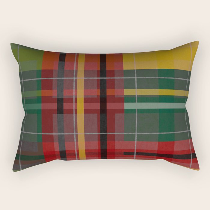 Plaid Lines Rectangular Pillow Gallery Image 2