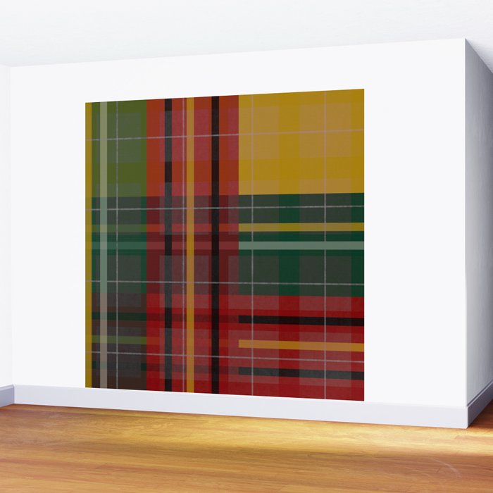 Plaid Lines Wall Mural Gallery Image 2