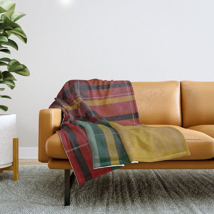 Plaid Lines Throw Blanket Gallery Image 1