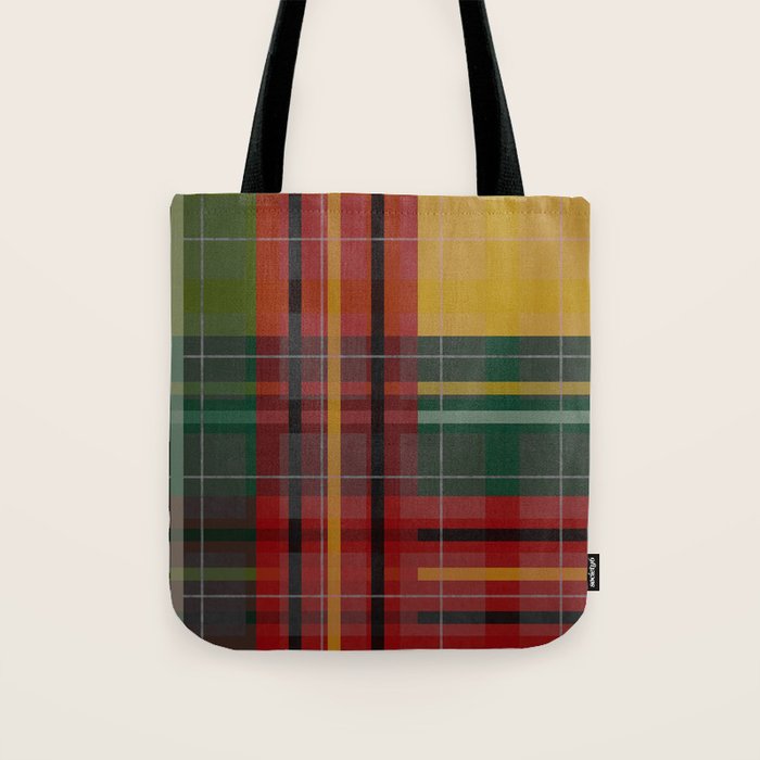 Plaid Lines Tote Bag Gallery Image 1