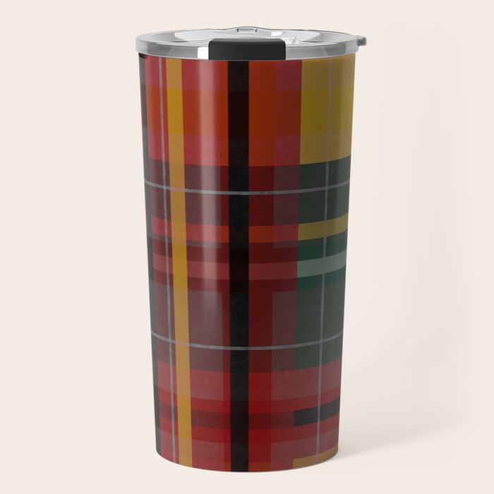 Plaid Lines Travel Mug Gallery Image 1