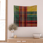 Plaid Lines Wall Tapestry Gallery Image 2