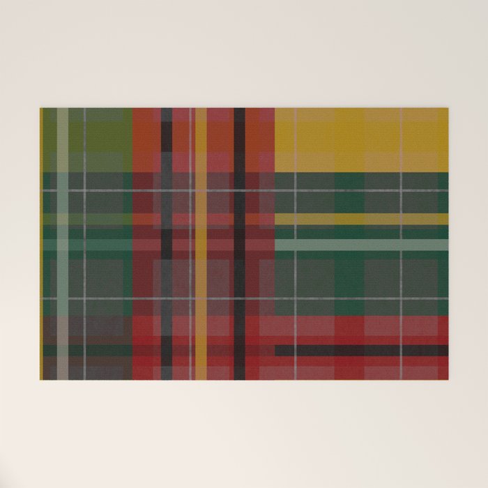 Plaid Lines Welcome Mat Gallery Image 1