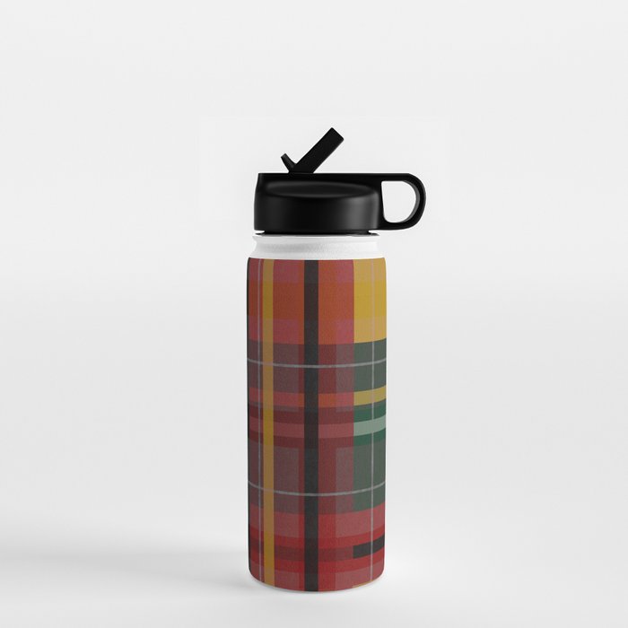 Plaid Lines Water Bottle