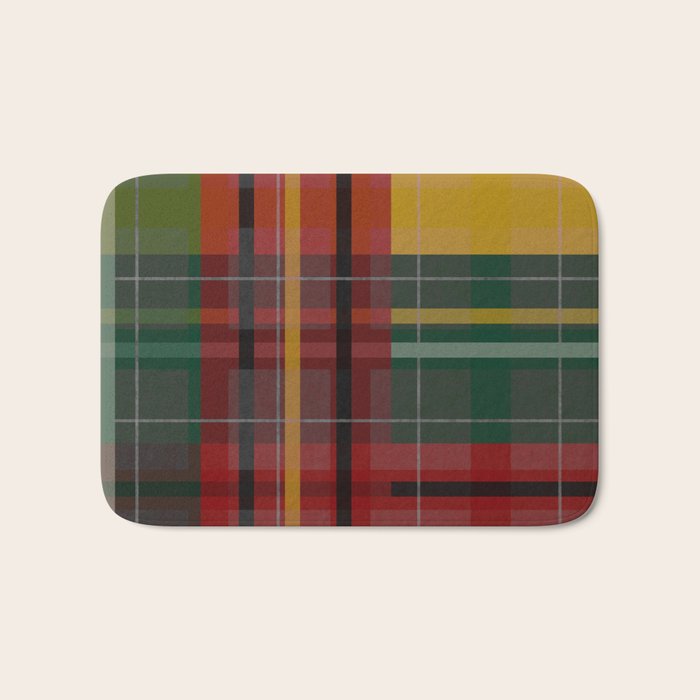 Plaid Lines Bath Mat Gallery Image 1