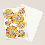 Sunflower Blooms - Yellow Stationery Card Gallery Image 2