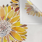 Sunflower Blooms - Yellow Wall Tapestry Gallery Image 3