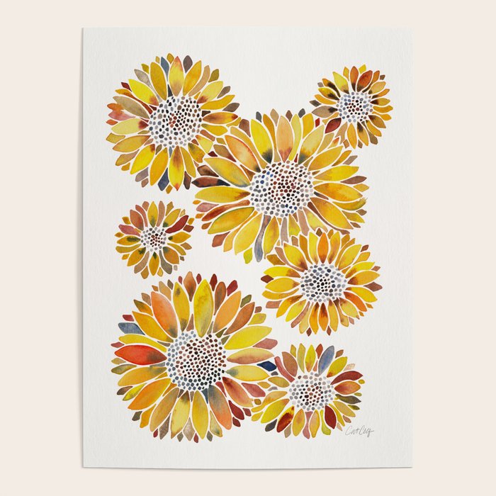 Sunflower Blooms - Yellow Poster Gallery Image 4