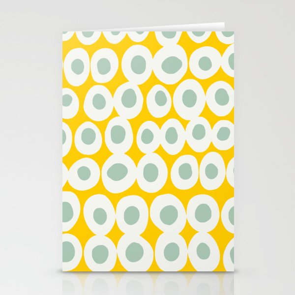 Wonderful bold dots yellow and mint Stationery Card Gallery Image 1