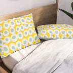Wonderful bold dots yellow and mint Pillow Sham Gallery Image 2