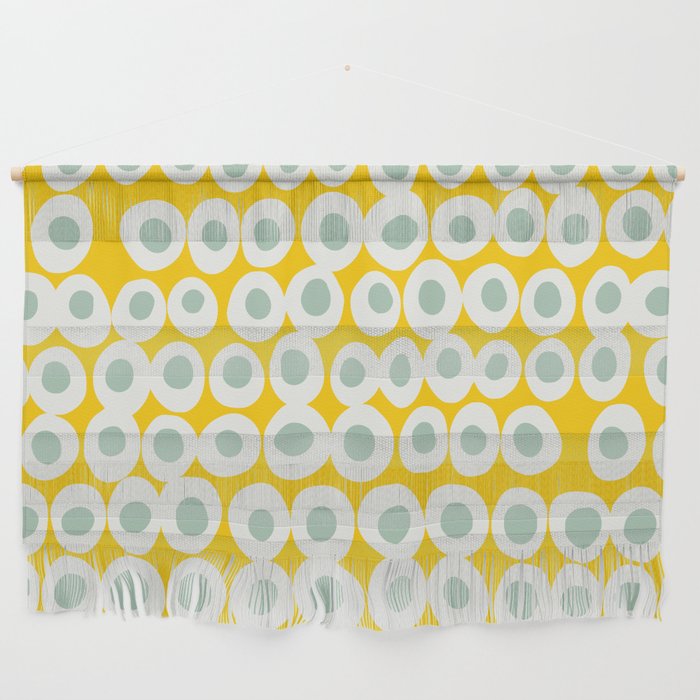 Wonderful bold dots yellow and mint Wall Hanging Gallery Image 1