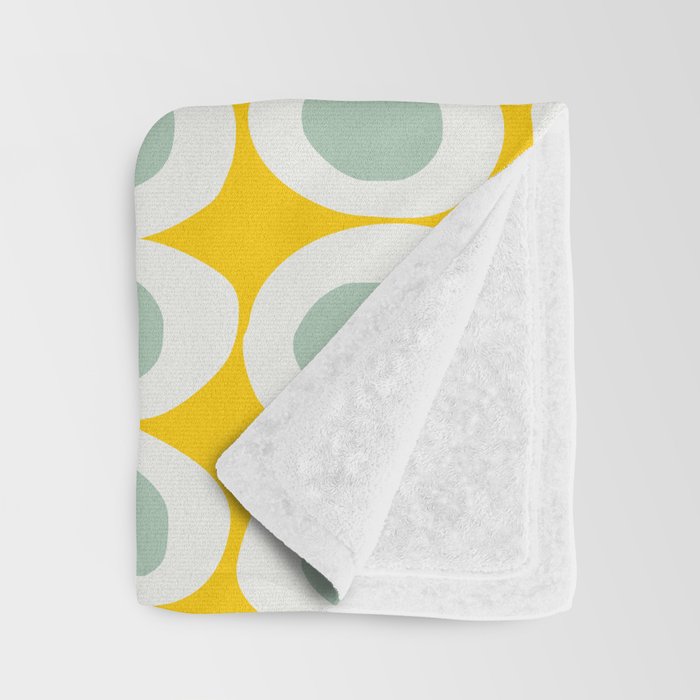 Wonderful bold dots yellow and mint Throw Blanket Gallery Image 3