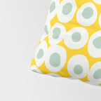 Wonderful bold dots yellow and mint Pillow Sham Gallery Image 4