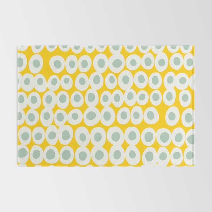 Wonderful bold dots yellow and mint Rug Gallery Image 2