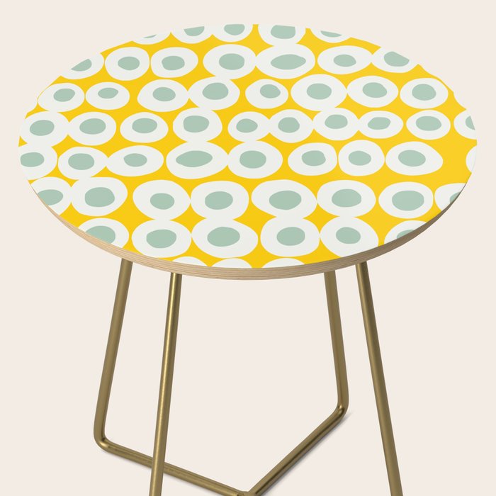 Wonderful bold dots yellow and mint Side Table Gallery Image 2