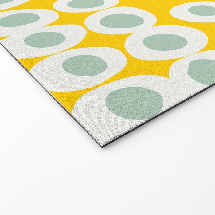 Wonderful bold dots yellow and mint Welcome Mat Gallery Image 2