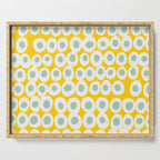 Wonderful bold dots yellow and mint Serving Tray Gallery Image 1