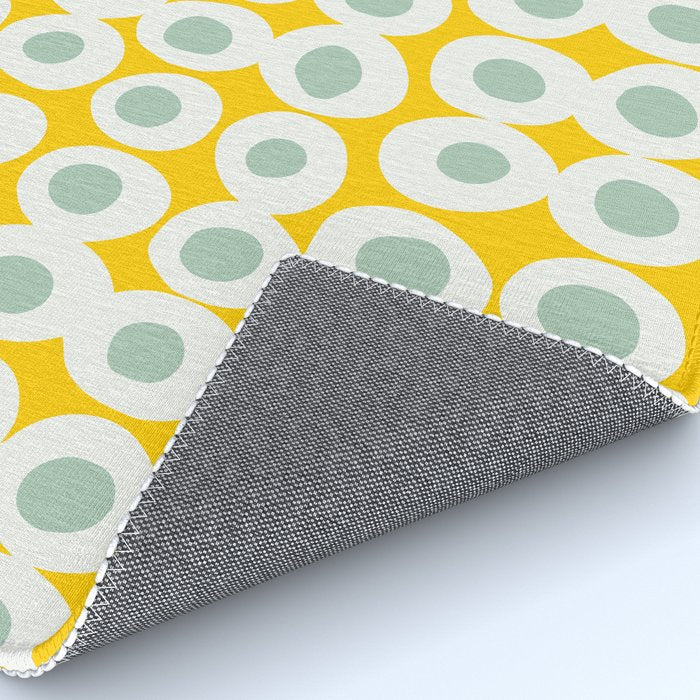 Wonderful bold dots yellow and mint Rug Gallery Image 4