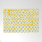 Wonderful bold dots yellow and mint Welcome Mat Gallery Image 1