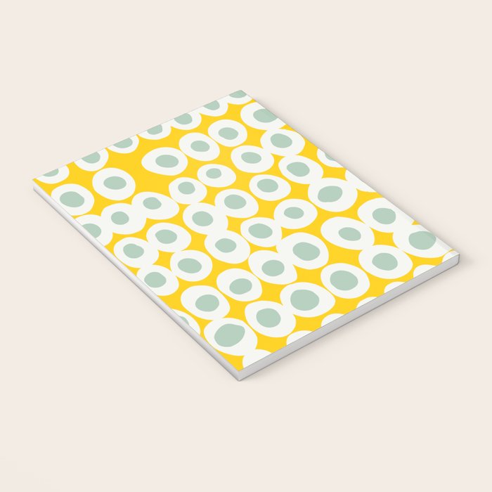 Wonderful bold dots yellow and mint Notebook Gallery Image 3