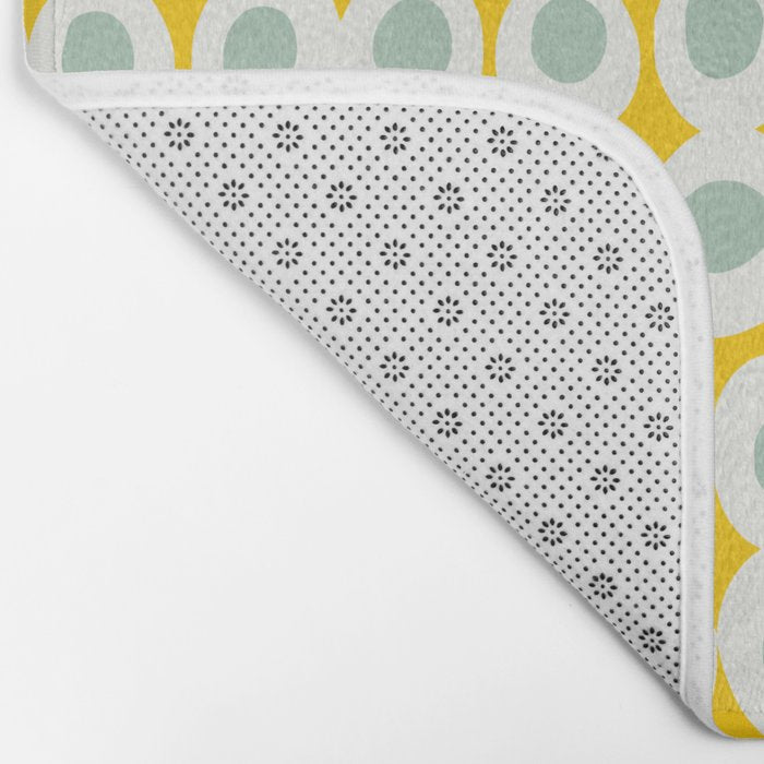 Wonderful bold dots yellow and mint Bath Mat Gallery Image 2