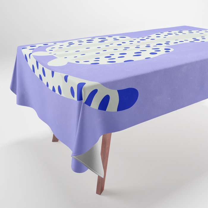 Periwinkle Cheetah Tablecloth Gallery Image 1