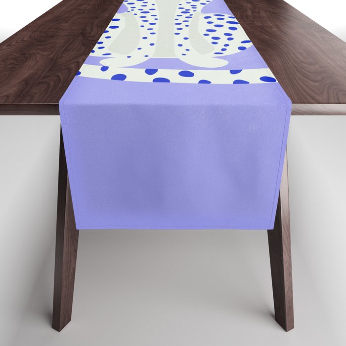 Periwinkle Cheetah Table Runner Gallery Image 1