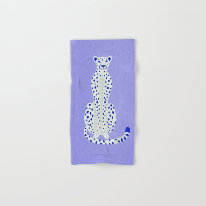 Periwinkle Cheetah Bath Towel Gallery Image 1
