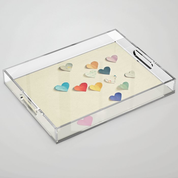 Paper Hearts Acrylic Tray Gallery Image 1