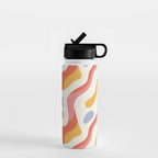 Abstract colorful organic shape art pattern Water Bottle Gallery Image 1