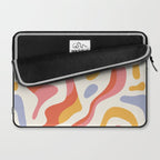 Abstract colorful organic shape art pattern Laptop Sleeve Gallery Image 2