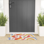 Abstract colorful organic shape art pattern Welcome Mat Gallery Image 3