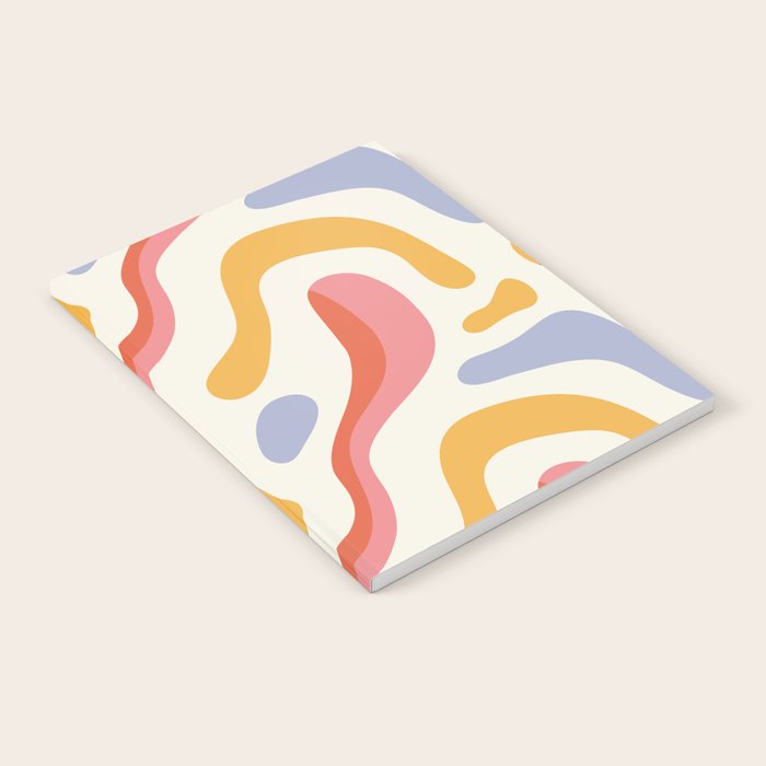 Abstract colorful organic shape art pattern Notebook Gallery Image 2