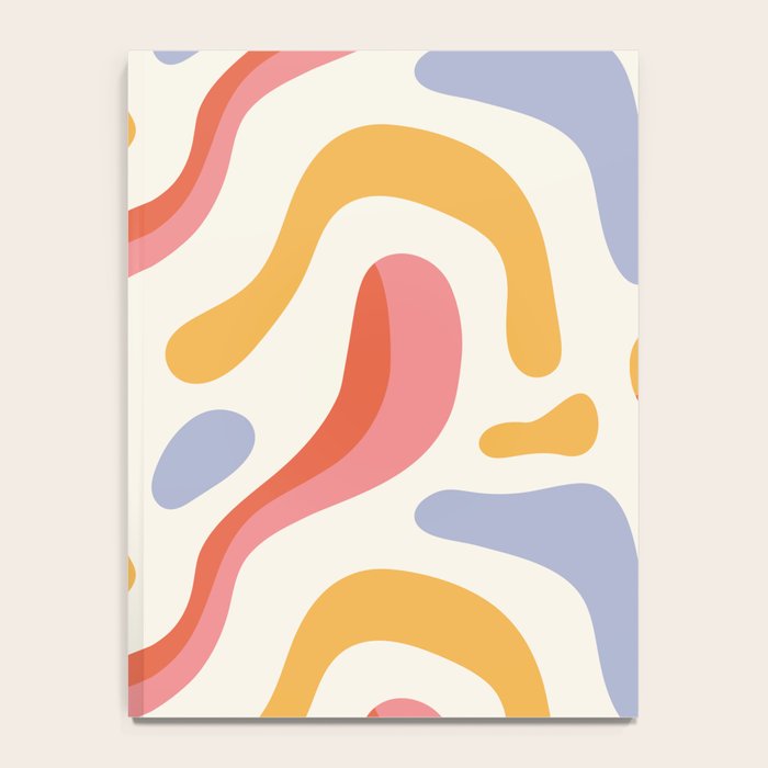 Abstract colorful organic shape art pattern Notebook Gallery Image 4