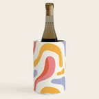 Abstract colorful organic shape art pattern Wine Chiller Gallery Image 3
