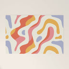 Abstract colorful organic shape art pattern Welcome Mat Gallery Image 1