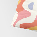 Abstract colorful organic shape art pattern Pillow Sham Gallery Image 4