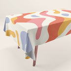 Abstract colorful organic shape art pattern Tablecloth Gallery Image 1
