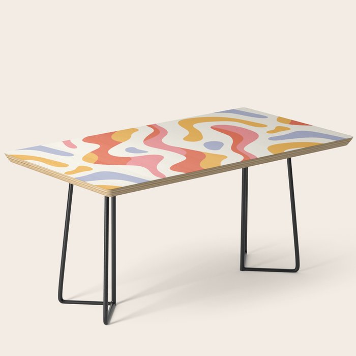 Abstract colorful organic shape art pattern Coffee Table Gallery Image 1