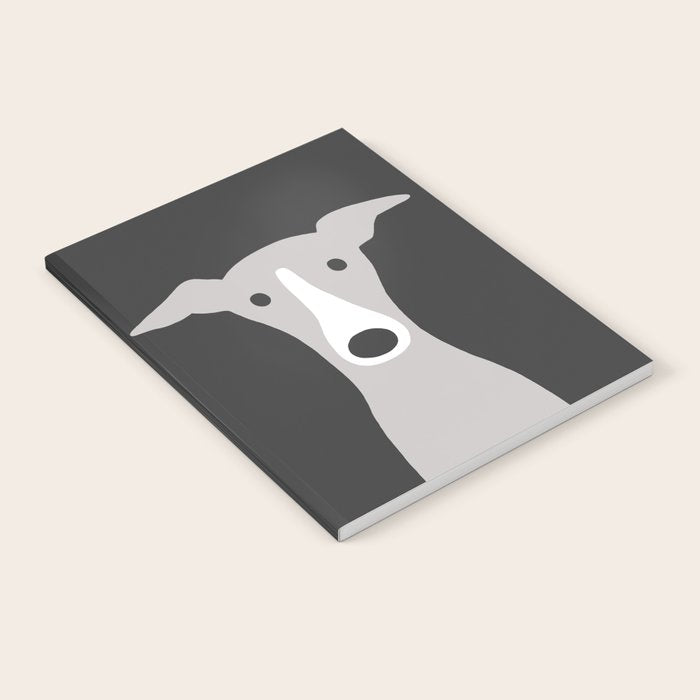 Cute Greyhound, Italian Greyhound or Whippet Cartoon Dog Notebook Gallery Image 1