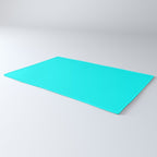 AQUA CYAN Solid Color Plain Neon Blue Shade  Rug Gallery Image 3