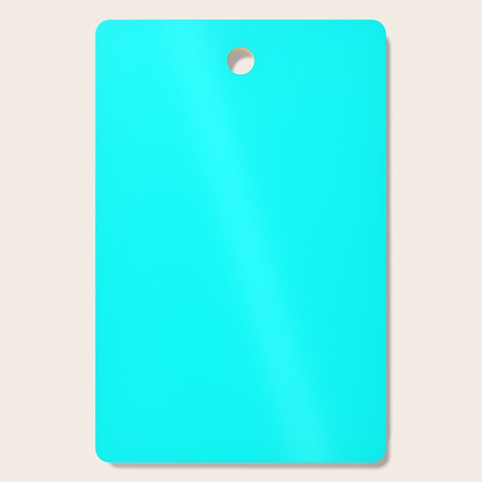 AQUA CYAN Solid Color Plain Neon Blue Shade  Cutting Board Gallery Image 1