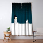 Star gazing - Penguin's dream of flying Window Curtain Gallery Image 5