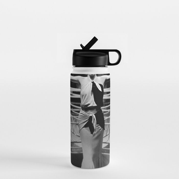Joan Crawford, Hollywood Starlet Grand Hotel black and white photograph / art photography Water Bottle Gallery Image 1