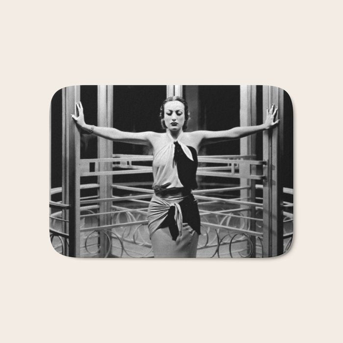 Joan Crawford, Hollywood Starlet Grand Hotel black and white photograph / art photography Bath Mat Gallery Image 1
