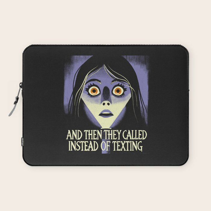 The horror of a phone call Laptop Sleeve Gallery Image 1