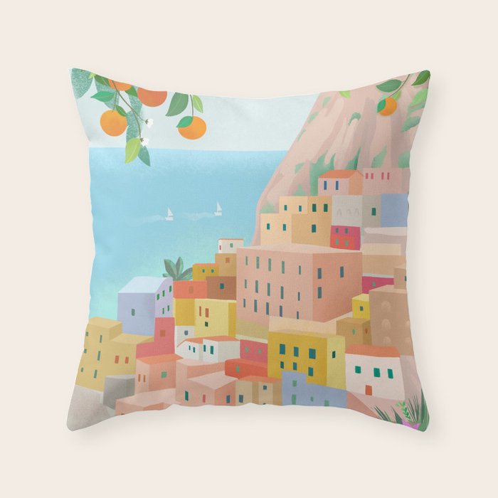 Amalfi Coast, Italy Throw Pillow Gallery Image 1